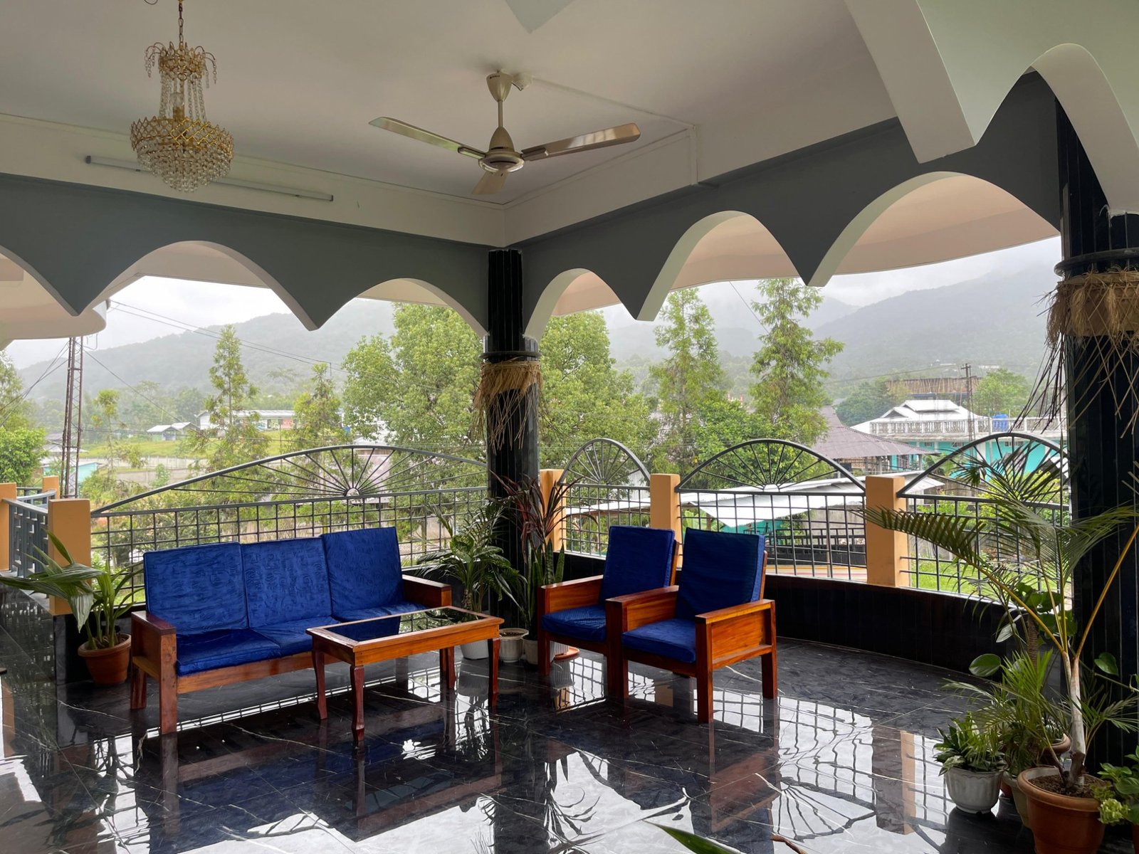Terrace with mountain view